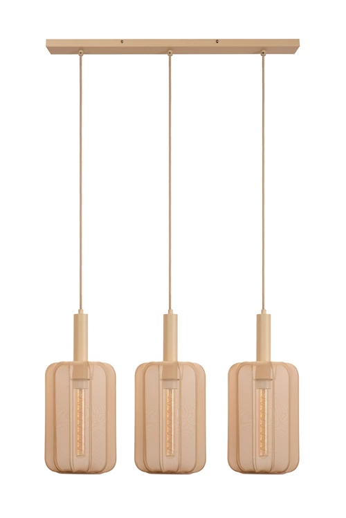 Lucide CORINA - Lámpara colgante - 3xE27 - Beige - detalle